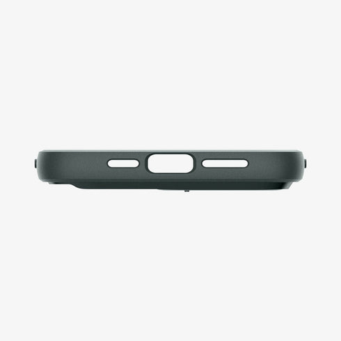 ACS06599 - iPhone 15 Pro Max Case Optik Armor (MagFit) in black showing the back with lens slot open